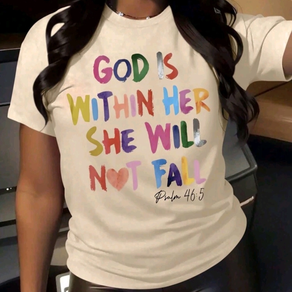 Women's Inspirational Graphic Tee - Cream